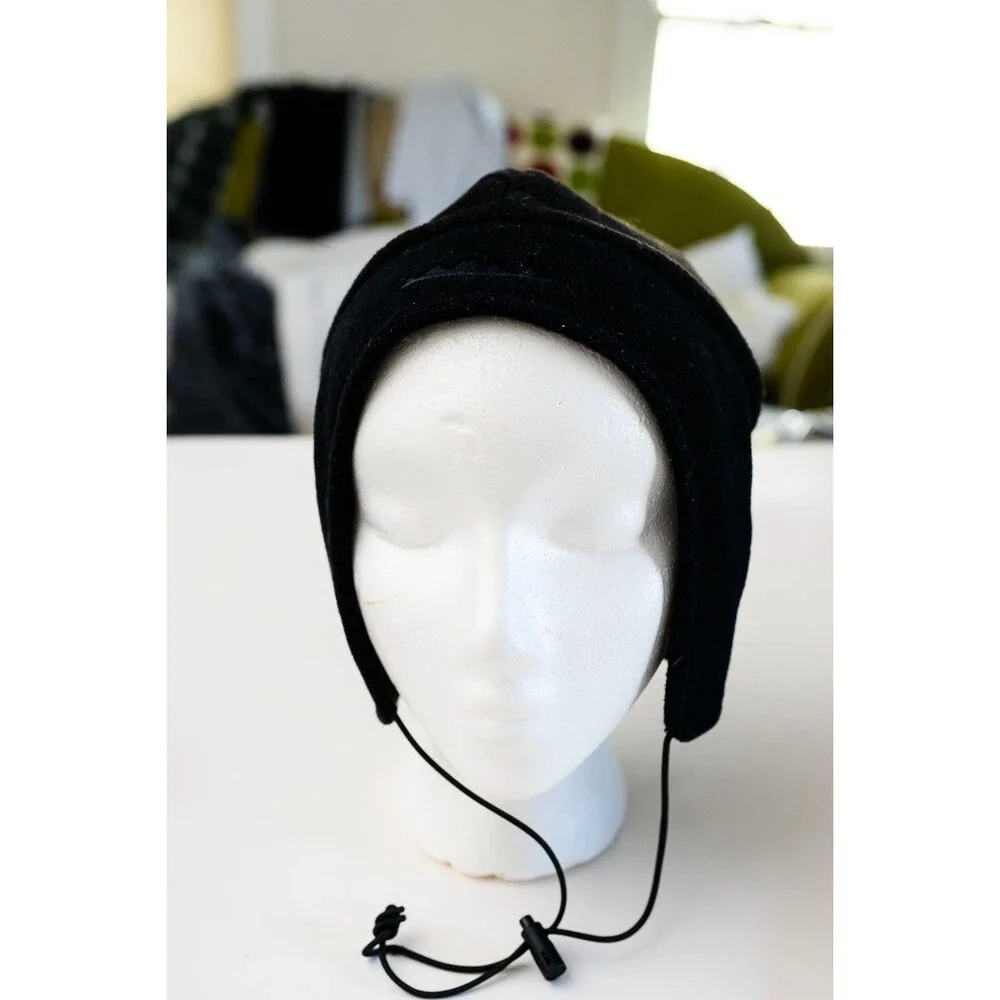 Hytrel Black M Hat ear flaps ski snowboarding winter